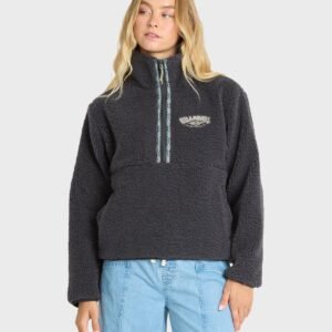 Sherpa Half-Zip Mock Neck Jacket