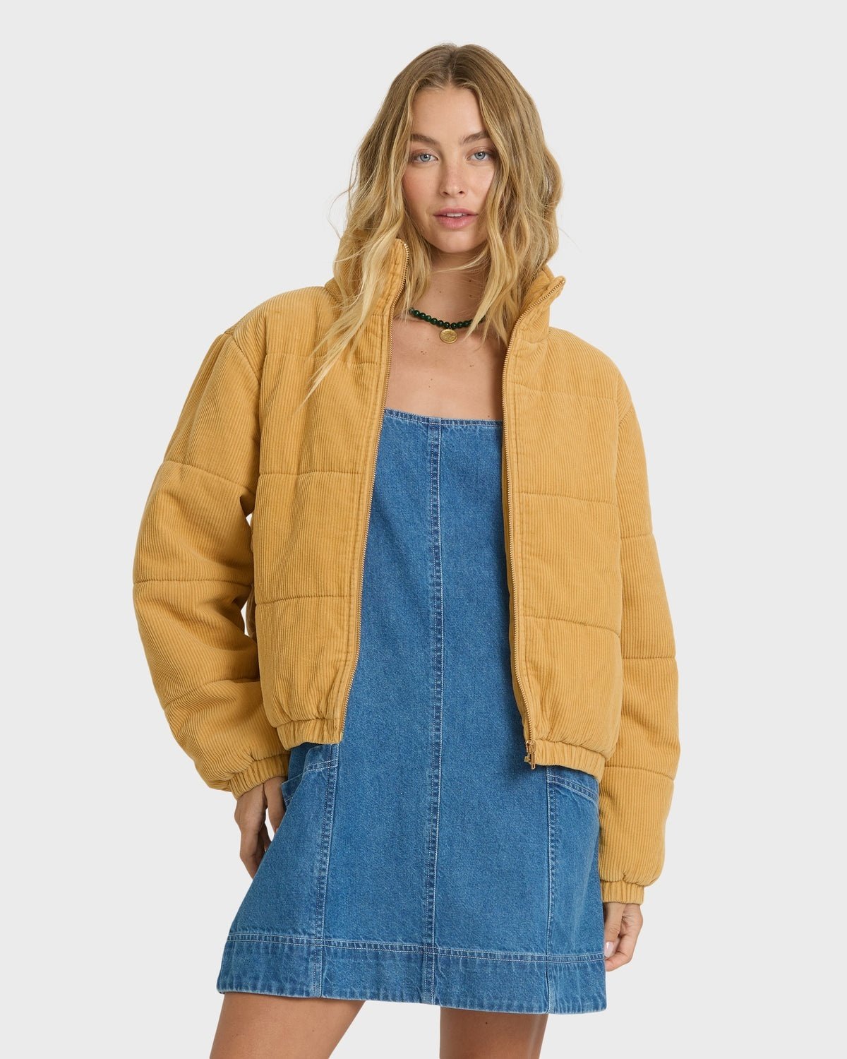 Vintage Corduroy Quilted Bomber Jacket